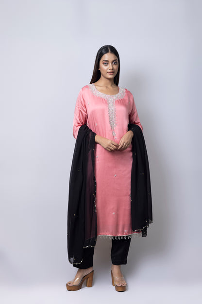 Pink Zardozi Work Suit Set