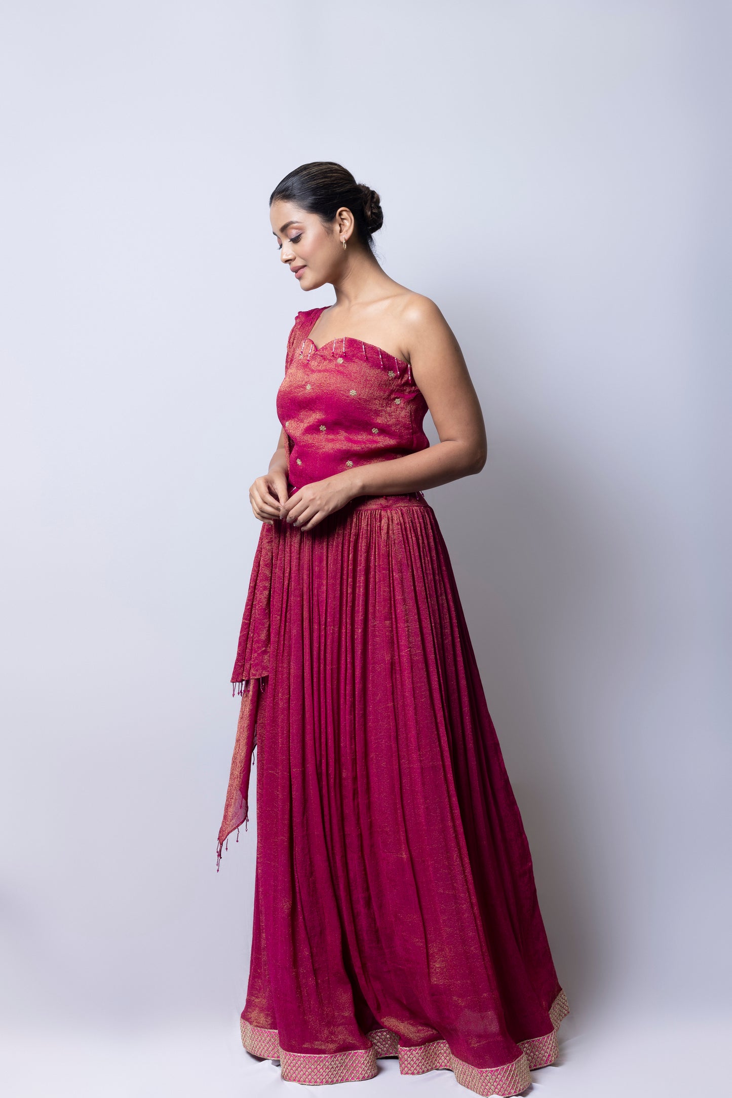 Magenta Lehenga Set