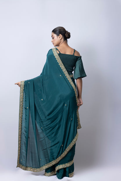 Emerald Green Saree