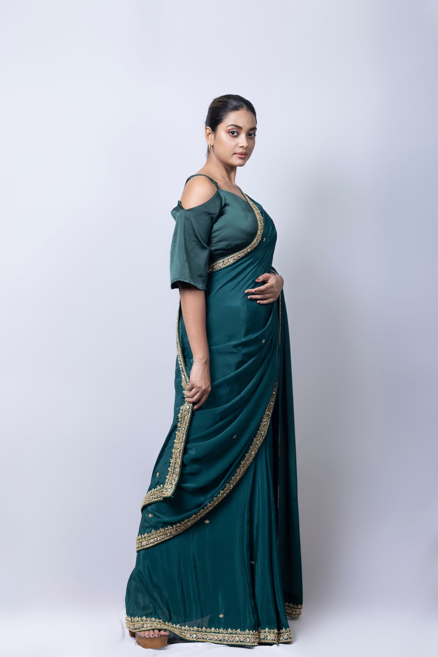 Emerald Green Saree