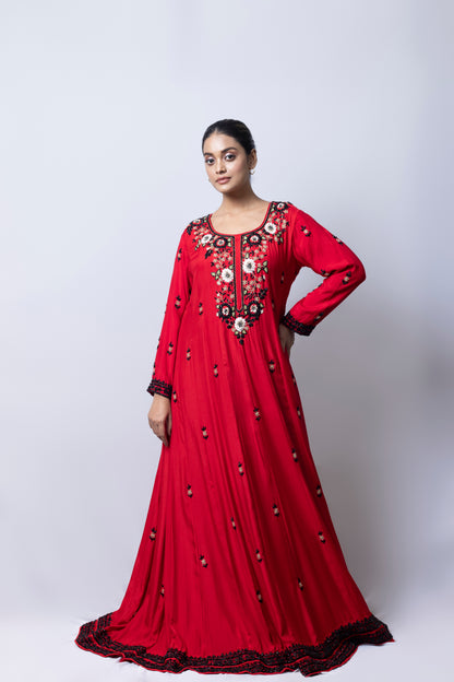 Red Anarkali