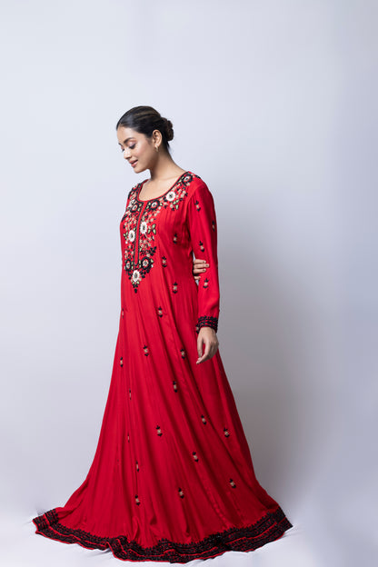 Red Anarkali