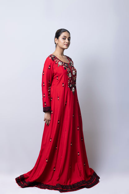 Red Anarkali