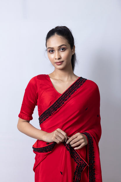 Red Saree